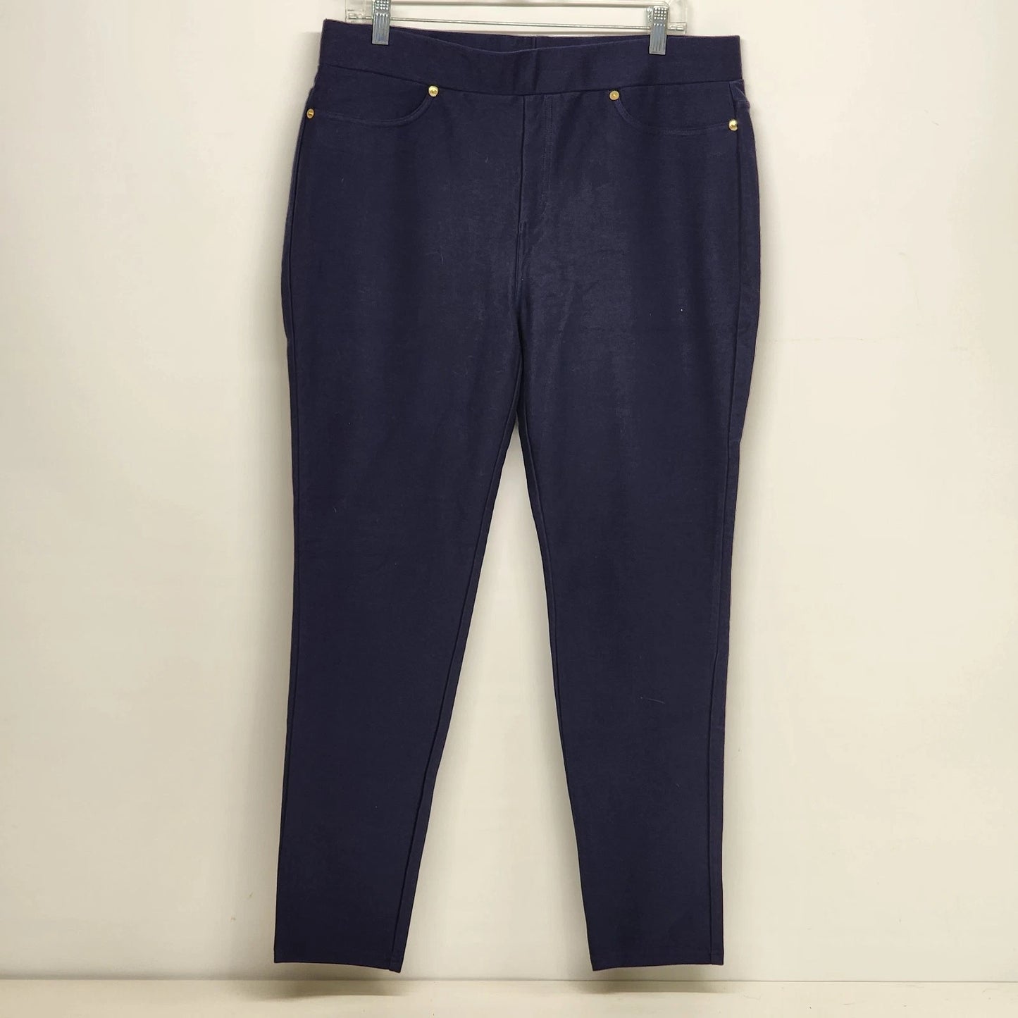 Michael Kors Women's XL Navy Trousers 36x29 High Rise 4 Pocket Career Pants