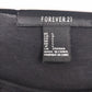 Forever 21 Black High-Low Cutout Back Top Women's Large Short Sleeve Scoop Neck
