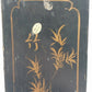 Macau Black Lacquer Soapstone 4-Panel Asian Tabletop Folding Screen 18" x 14"