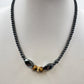 Lot of 3 Beaded & Chain Necklaces Jewelry Tassel Rhinestone Tiger Eye Multicolor
