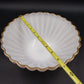 Fire-King Rachel Serving Bowl 11" Milk Glass Scalloped Gold Rim Anchor Hocking