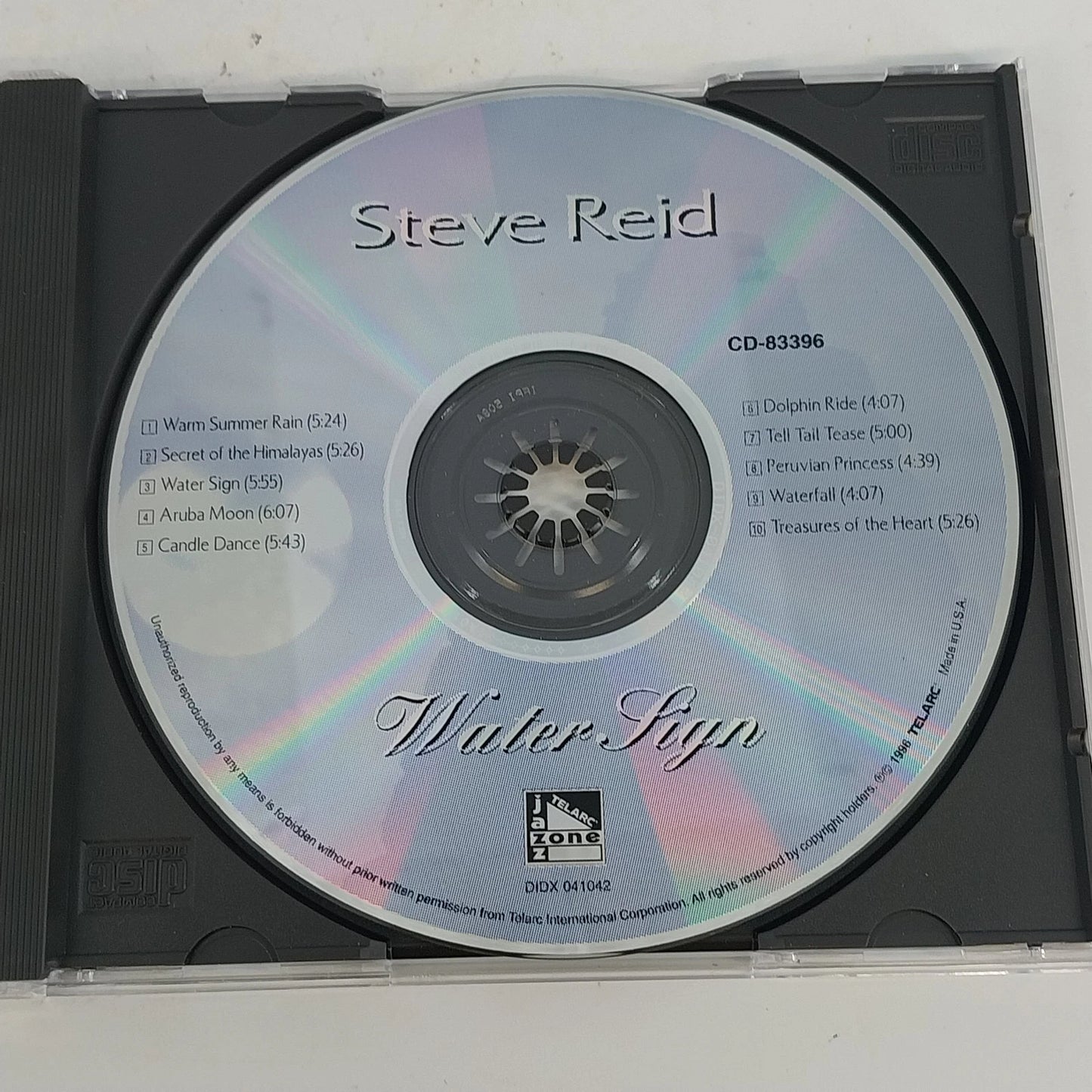 Steve Reid Water Sign CD 1996 Telarc Jazz Zone Smooth Jazz New Age Percussion