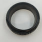 African Hand Carved Wood Wide Bangle Bracelet 2.5" Black Animal Design Tribal