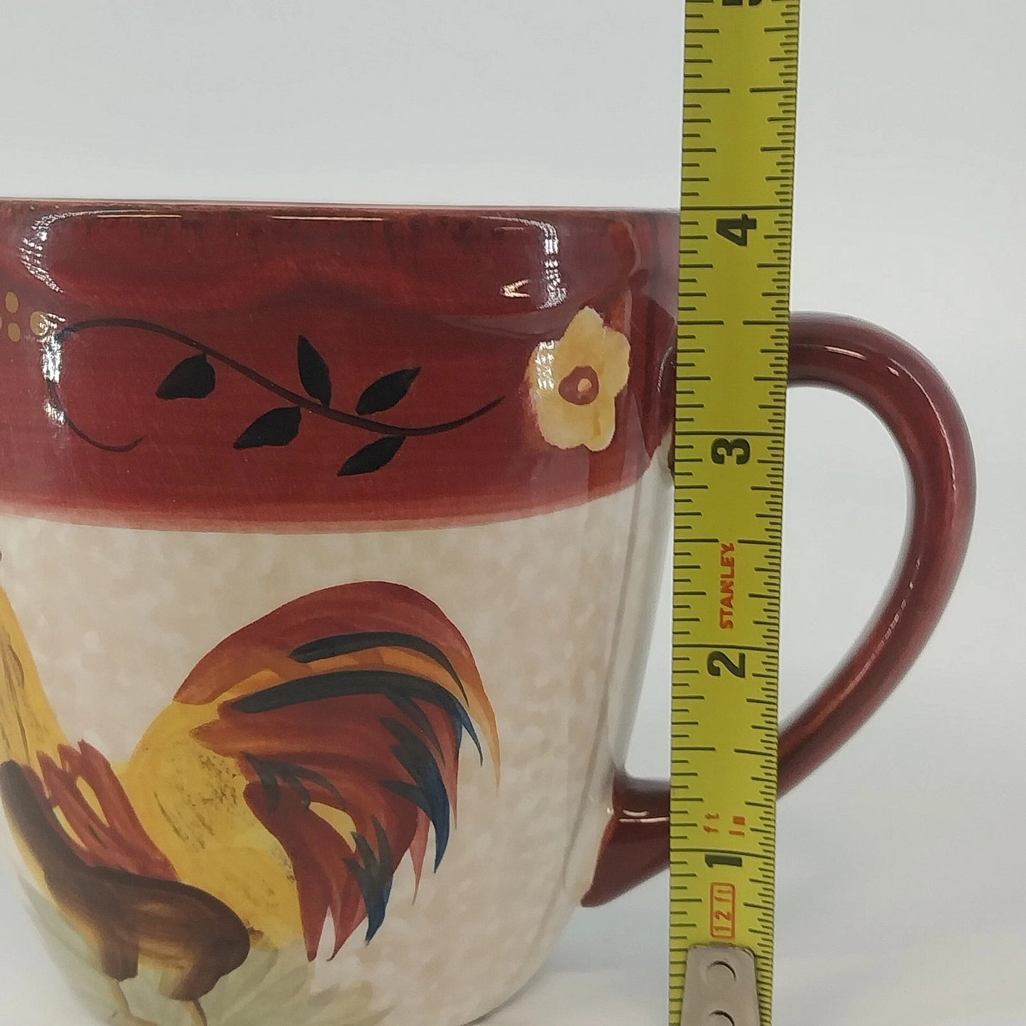 Canterbury Potteries Morning Sunrise Rooster Coffee Mug 4" Hand Painted