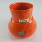 Native American Navajo Hand Made Basic Vase Orange Glazed 3½" Tall Sallisaw OK