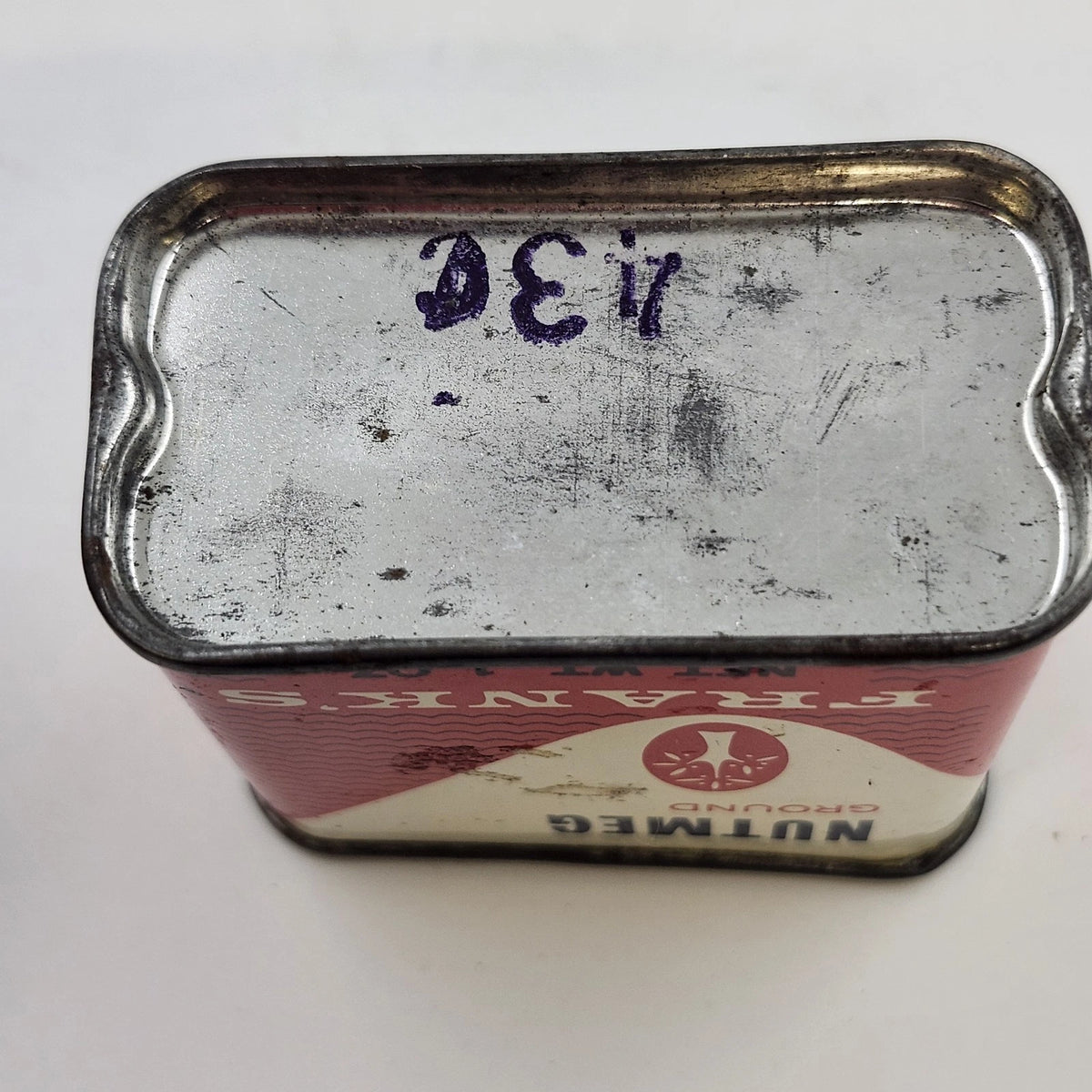 Frank's Dove Brand Ground Nutmeg 1 Oz Spice Tin Cincinnati Ohio Vintage