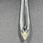 4 Icicle Spear Crystal Faceted Glass Prisms 3" L & Octagon Accent Wire Connector