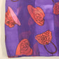 Vintage Purple Lavender Floral Hat Print Retro Scarf Korea