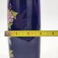 Kutani Interpur Peacocks Floral Vase Cobalt Blue & Gold Trim Japan 9.25”