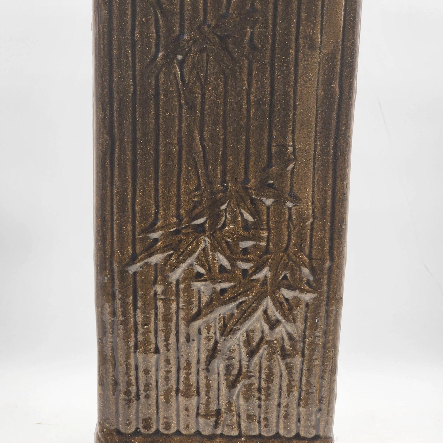 Terracotta Pottery Umbrella Stand 21" Tall Hand Painted Glazed Garden Planter