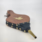 Fireplace Bellows Brass Eagle Wood Leather Hearth Decor Working 15" Taiwan Vtg