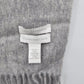 Charter Club 100% Cashmere Scarf Light Grey Heather Fringed Winter Luxury 10x62"