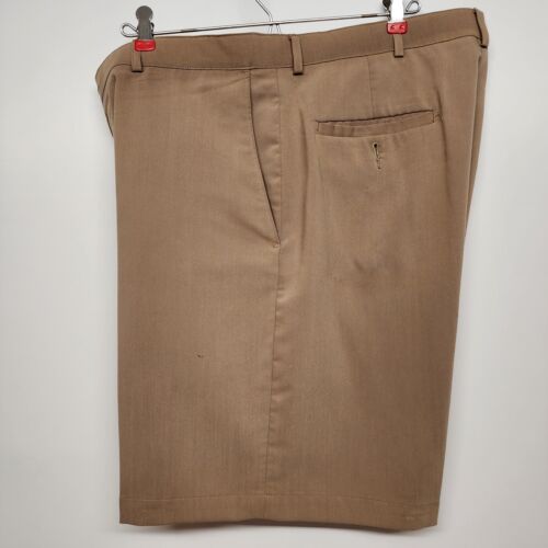 Haggar Comfort Equipped Men's Golf Walking Shorts Khaki Size 36 Waist 8" Inseam