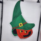 Evergreen Garden Stake Outdoor Halloween Pumpkin Fall w Tricorn Hat Flag Banner