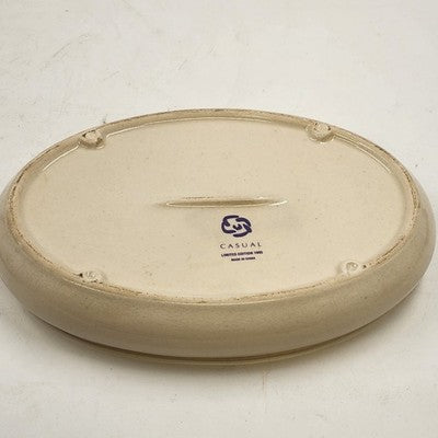 Casual Music Box Ceramic Dresser Trinket Oval Floral Design Limited Edition 1995