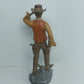 Atlantic Mold Cowboy Figurine 24in Ceramic Statue Rifle Revolver Western Vintage