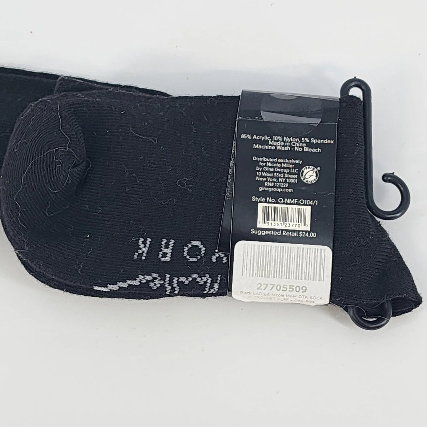 Nicole Miller NY Over The Knee Socks Sz 9-11 Grey Knit OTK Tights High Socks NWT