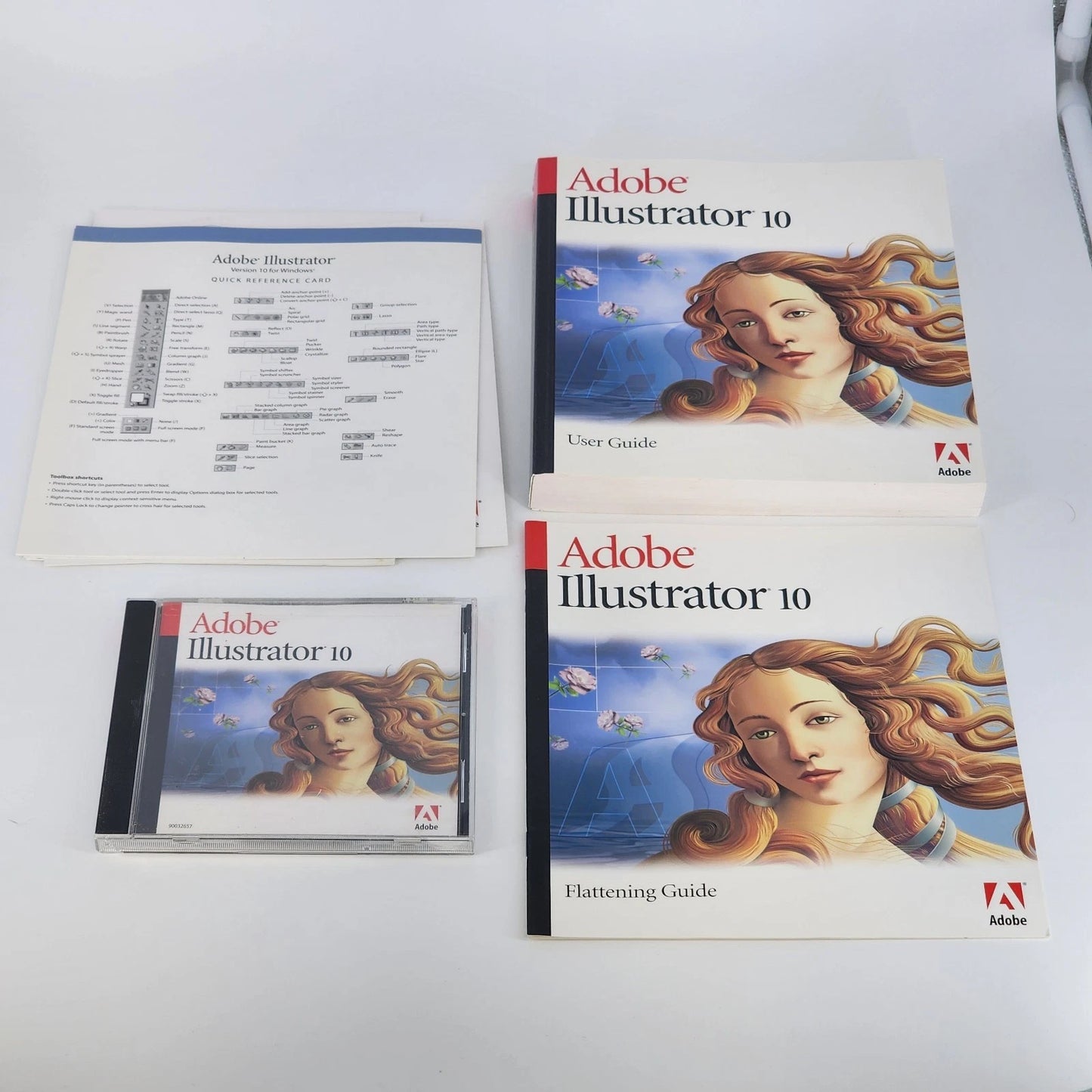 Adobe Illustrator 10 PC Windows Vintage Software Big Box Serial Number Manual