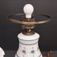 Quoizel Abigail Adams Blue Floral Milk Glass 3 Way Gone With The Wind Lamp Vtg