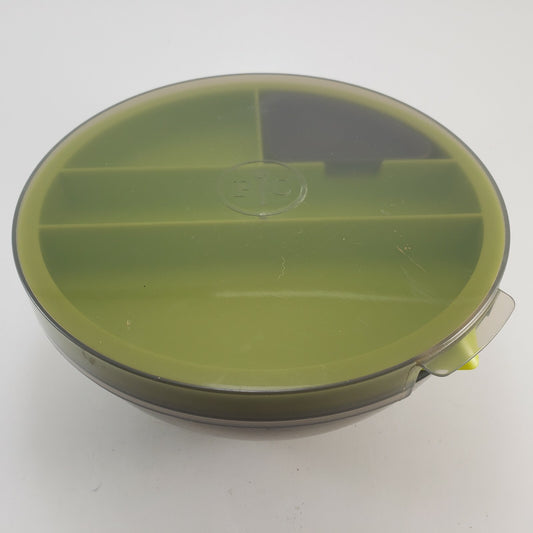 Pampered Chef Salad Cutting Bowl Set 100086 Green Lunch Prep Serve with Dressing