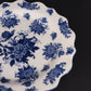 Cracker Barrel Blue Floral Serving Platter Scalloped Porcelain Transferware