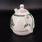 Spode Christmas Tree Teapot Lid Holly Gifts Stoneware England S3324-A6 Vintage