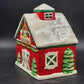 Cheryl's Cookies Cookie Jar Reindeer Stables Certified International Christmas