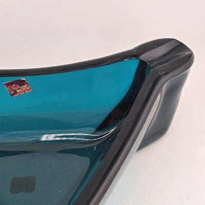 Ashtray Triangular Blue Cigar 10" Viking Bluenique 1960's Mid Century Modern