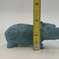 Berlin Design Blue Hippopotamus Pottery Figurine Egyptian Art William Hippo 4"