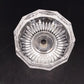 Heavy Glass Thumbprint Candy Dish Compote w Lid Silver Metal Base 7" Vintage