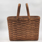 Longaberger Maple Double Handle Magazine Basket 15"x9"x11"h with Plastic Liner