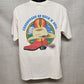 Hard Rock Cafe Nashville T-Shirt XL White Cowboy Hat Boot Graphic Vintage
