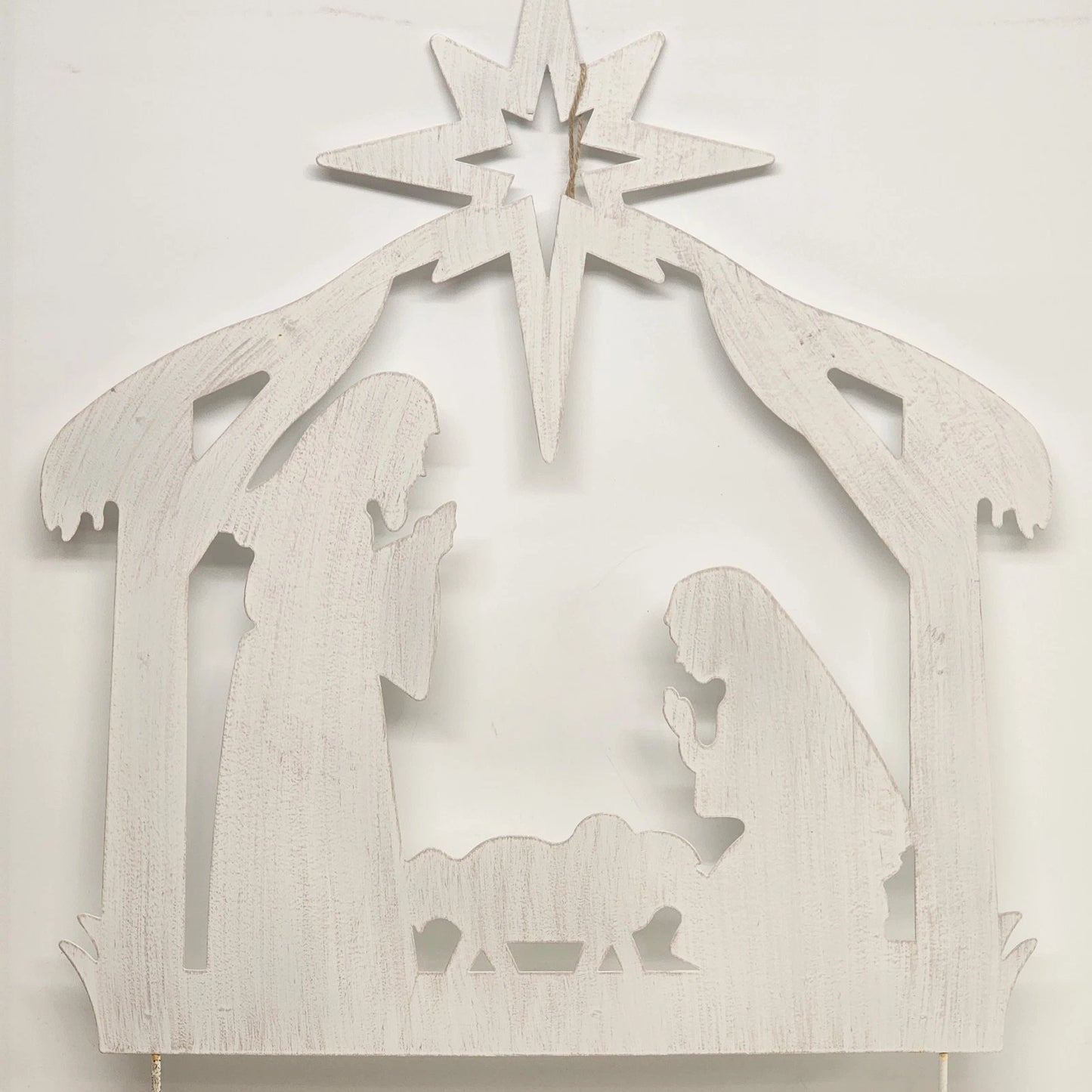 Outdoor Nativity Scene Metal Yard Stake Holy Family Christmas Decor 21"w x 24"h