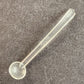 Glass Open Salt Server Bowl Diamond Pattern Plastic Serving Spoon Vintage Japan