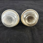 3¼" Glass Aluminum Salt Pepper Shaker Set Vintage Kitchen Short Atomic Bulb