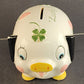 Enarco Japan Lucky Piggy Bank Ceramic Vintage 1960s White 4 Leaf Clover Stopper