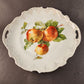 Zs Co Bavarian Porcelain Plate Apples on the Stem Gold Rim 11" Scalloped
