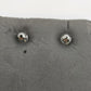 Silver Tone Yellow Sapphire Round .5" Faceted Stone Stud Earring Jewelry
