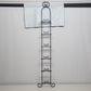 Black Steel Bar Plate Rack Wall Mount Kitchen Vertical Holds 6 Plates 51" Tall