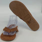 Mad Love Sandals Brown Fringe Moccasin Thong Flip Flop Women's 8 Flat Sole China