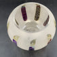 Teleflora Frosted Glass Vase Hand Painted Birthday Candles Multicolor 4.5" China
