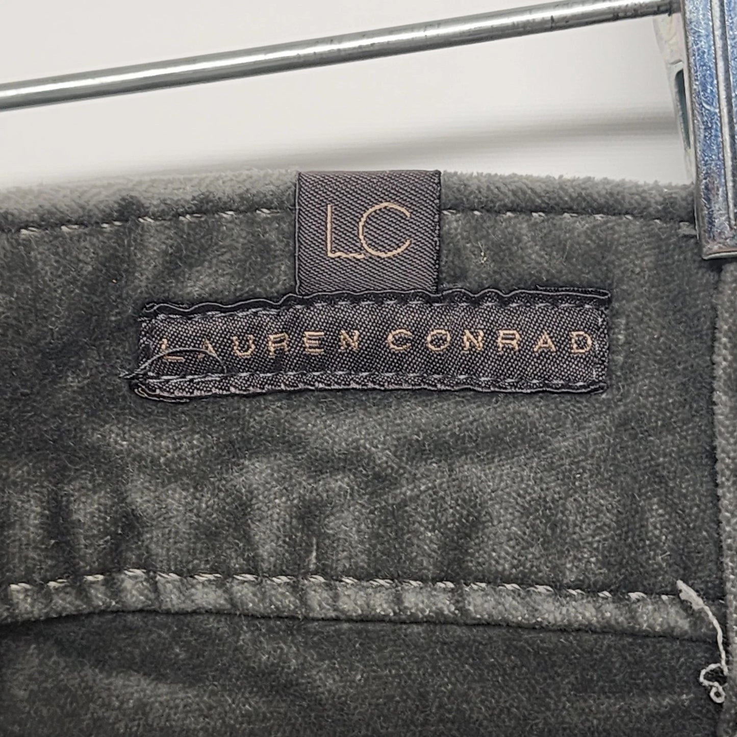 Lauren Conrad Grey Pants Suede-Like Women's XS Soft Stretch Cotton Spandex 28"