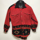 Bugle Boy Southwestern Fleece Shirt Jacket Mens Large Navajo Print Polyester 90s