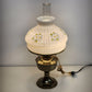 Aladdin Kerosene-Electric Mantle Lamp Solid Brass Crystal Dogwood Glass Shade