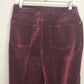 Newport News Jeanology Maroon Pants Size 10 Suede-Like Soft Stretch Cotton Vtg