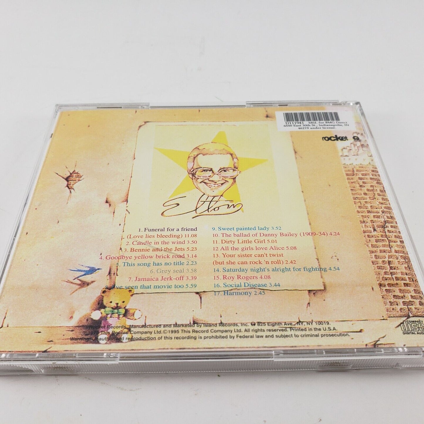 Elton John Goodbye Yellow Brick Road CD 1995 Candle in the Wind Bennie &the Jets