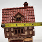 Hand Painted Illuminable Ceramic Candle Shop Christmas Village Winter Chipped