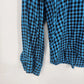 Canvasbacks Lutton & Horsfield Women's Small Blue Black Check Rayon Blouse