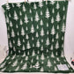 Sunbeam Microplush Comfy Toes Electric Heated Throw Blanket Foot Pocket Green