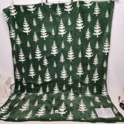 Sunbeam Microplush Comfy Toes Electric Heated Throw Blanket Foot Pocket Green